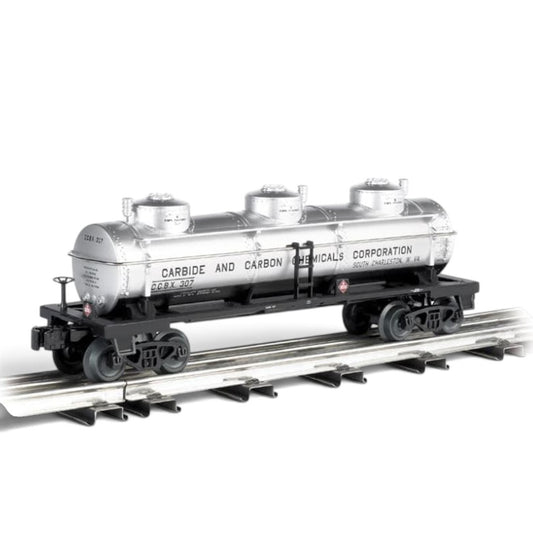 Williams by Bachmann Carbide and Carbon Chemicals 3-Dome Tank Car – O Scale 3-Rail Freight Car