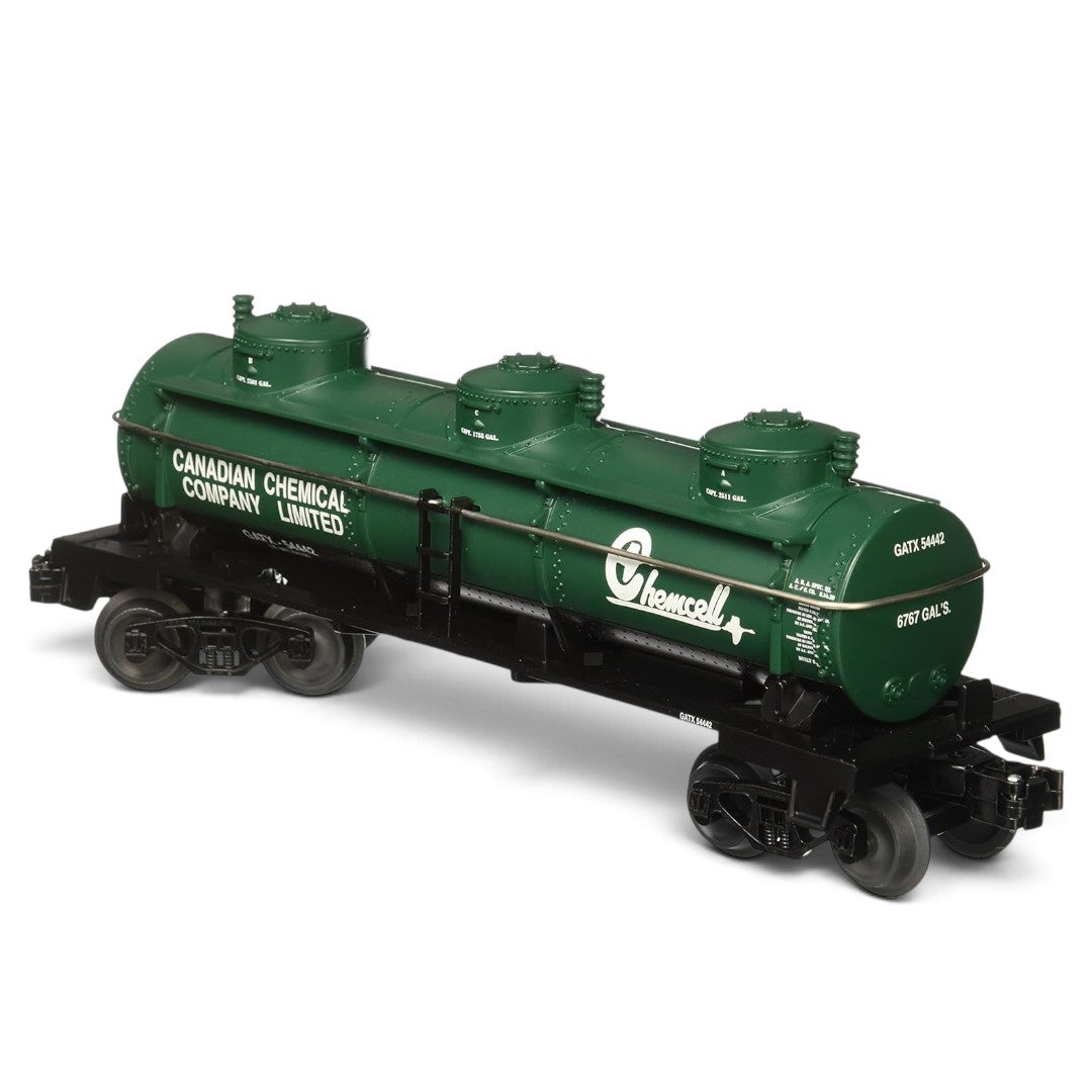 Williams by Bachmann Chemcell 3-Dome Tank Car – O Scale 3-Rail Freight Car