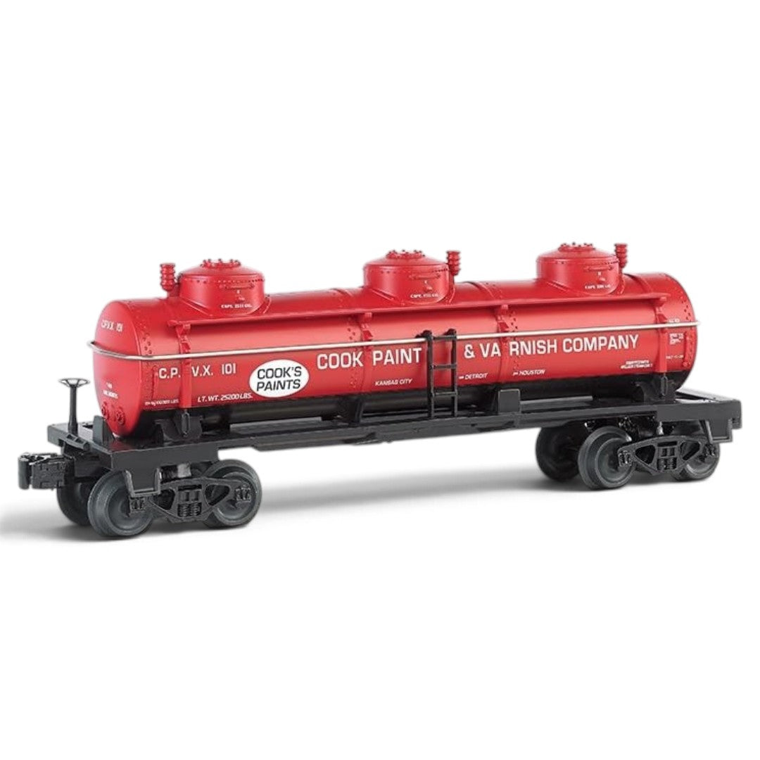 Williams by Bachmann Cook Paint & Varnish Co. 3-Dome Tank Car – O Scale 3-Rail Freight Car