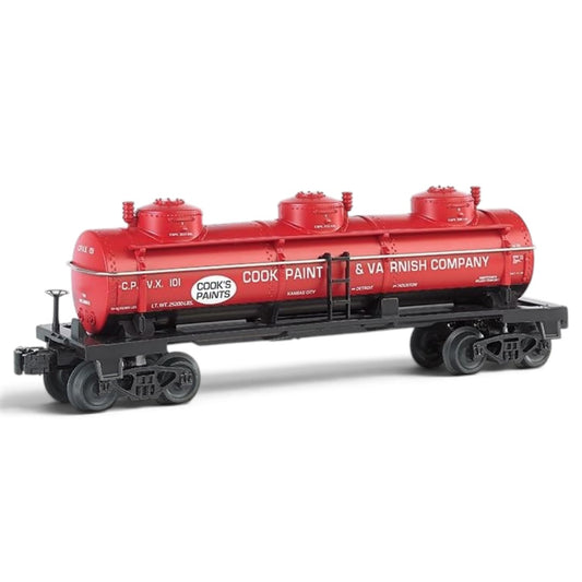 Williams by Bachmann Cook Paint & Varnish Co. 3-Dome Tank Car – O Scale 3-Rail Freight Car
