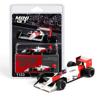 MINI GT 1:64 (Blister Pack) McLaren MP4/4 #11 Alain Prost 1988 Japanese Grand Prix 2nd Place Die-Cast F1 Model Car #1123