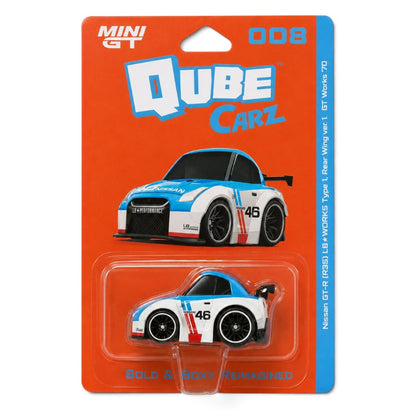 MINI GT 1:64 (Blister) QubeCarz Nissan GT-R R35 LB Works Type 1 GT Works ’70 #46 Die-Cast Model Car