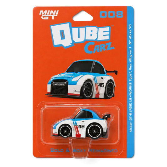 MINI GT 1:64 (Blister) QubeCarz Nissan GT-R R35 LB Works Type 1 GT Works ’70 #46 Die-Cast Model Car