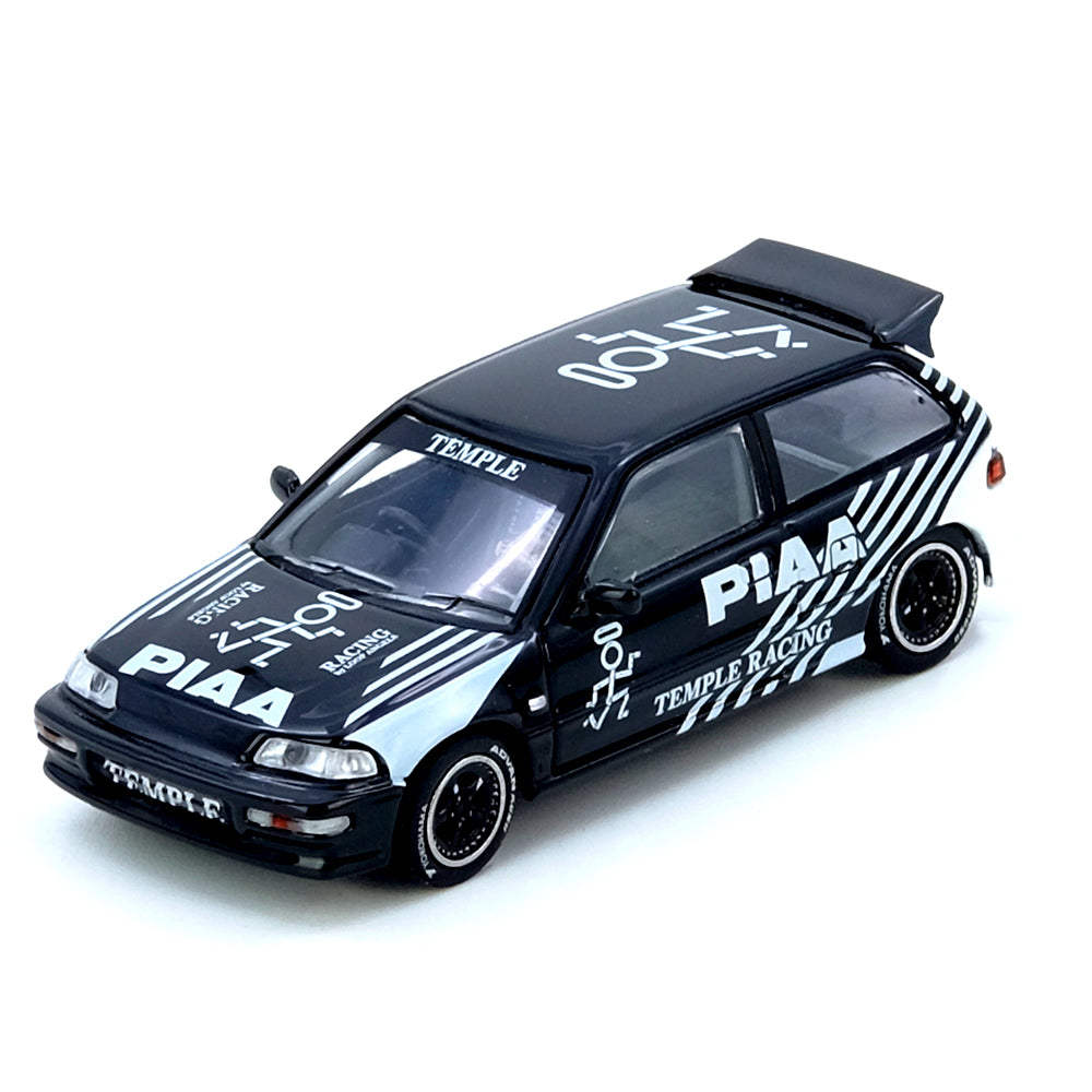 INNO64 1:64 Honda Civic EF9 Temple Racing Osaka Auto Messe 2023 Die-Cast Model with Display Case