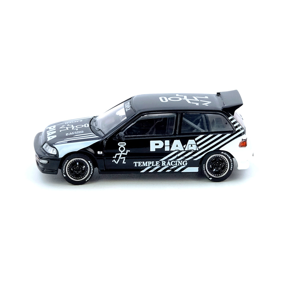INNO64 1:64 Honda Civic EF9 Temple Racing Osaka Auto Messe 2023 Die-Cast Model with Display Case