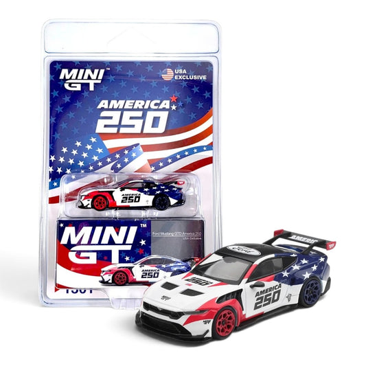 MINI GT 1:64 (Blister Pack) Ford Mustang GTD America 250 USA Exclusive Diecast Model Car – Collector's Edition