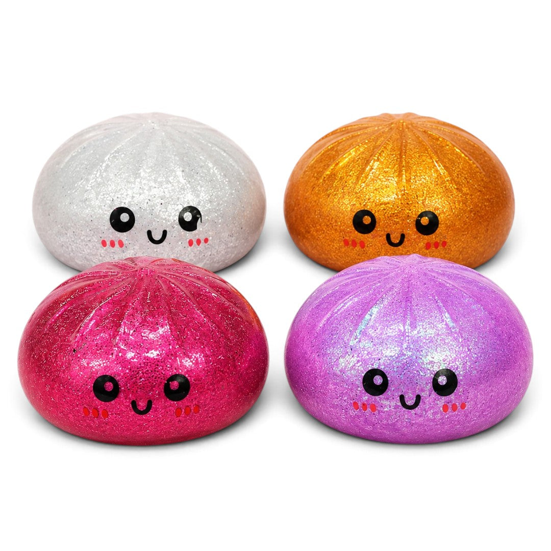 Jumbo Dumpling 15cm Glittery Squishy Fidget Toy in Bamboo-Style Mystery Box | One Random Colour Supplied, Pack of 1