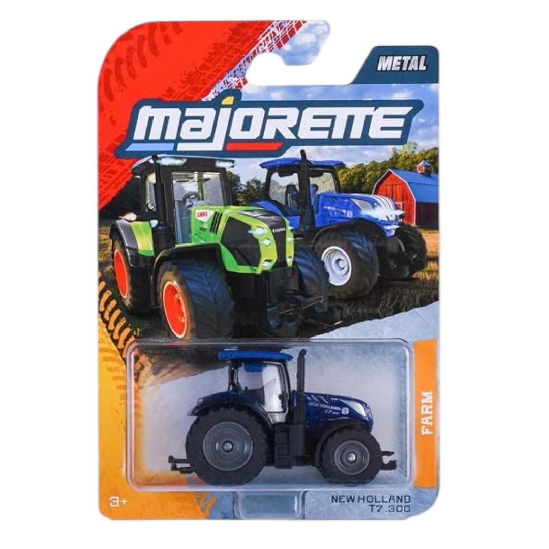 Majorette New Holland T7.300 Farm Tractor Metal Die-Cast Toy – Blue, 3+ Years