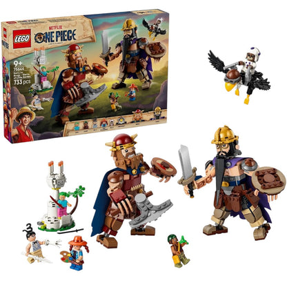 LEGO 75644 ONE PIECE Dorry vs. Brogy – Giants of Little Garden Building Set with 8 Figures, 733 Pieces, Ages 9+