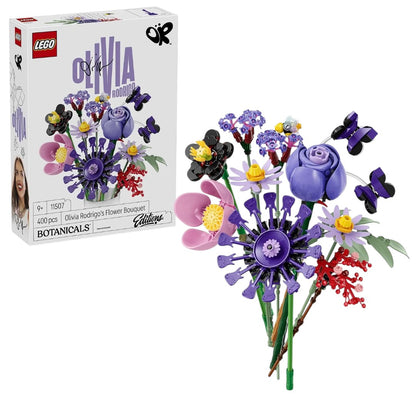 LEGO 11507 Botanicals Olivia Rodrigo’s Flower Bouquet – 11 Artificial Flowers, Music-Inspired Décor, 400 Pieces, Ages 9+
