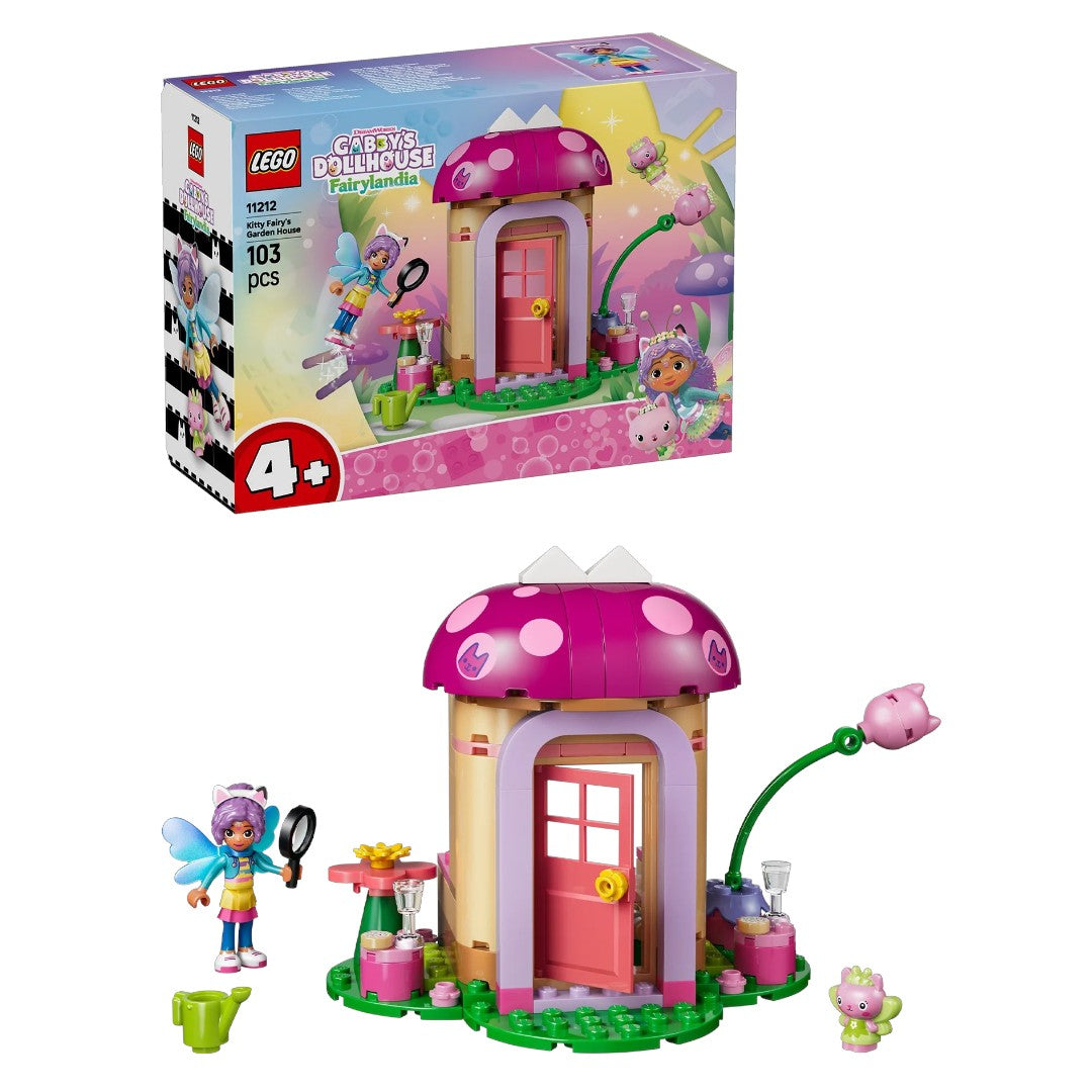 LEGO 11212 Gabby’s Dollhouse Kitty Fairy’s Garden House – Fairy Playset with Gabby & Kitty Fairy, 103 Pieces, Ages 4+