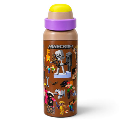 Minecraft Skeleton 710ml Insulated Water Bottle with Straw & Carry Loop