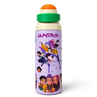 Huntrix 710ml Insulated Water Bottle with Straw & Carry Loop – Lavender