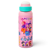 Hunrtix 710ml Insulated Water Bottle with Straw & Carry Loop – Pink
