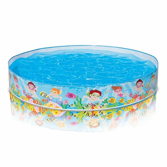 Intex 56451 Ocean Theme Kids Swimming Pool – 5 ft (152 cm) Round Snapset Inflatable Pool for Children