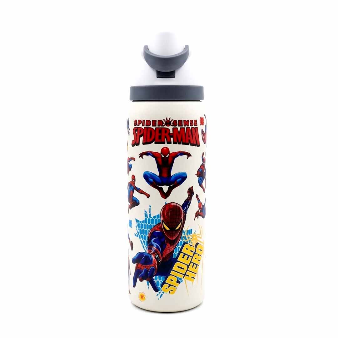 Stainless Steel Insulated Water Bottle 950ml with Built-in Straw – Leakproof School Water Bottle for Children (Cartoon Character Designs)
