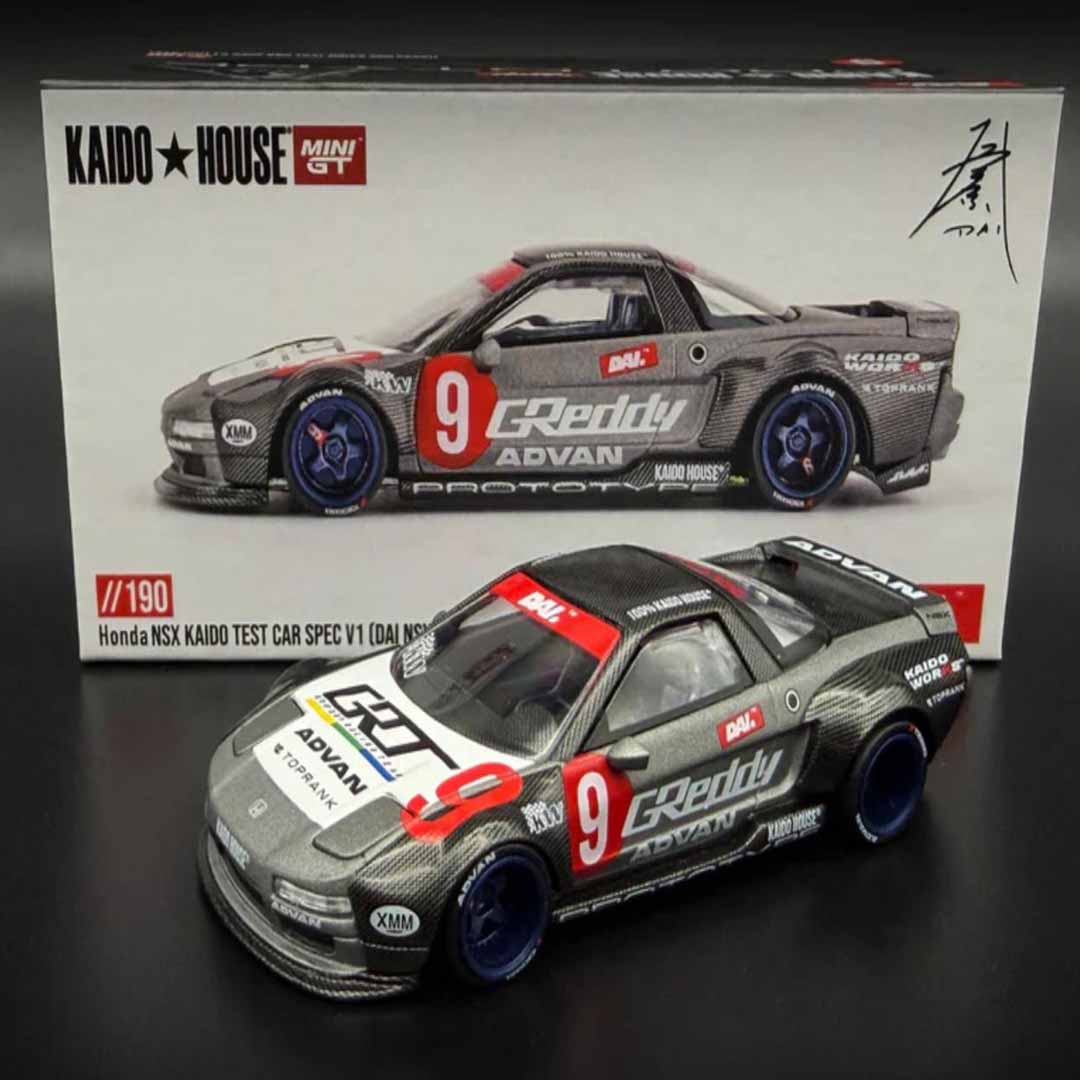 Kaido House x Mini GT 1:64 Honda NSX KAIDO Test Car Spec V1 (DAI NSX) – Limited Edition Diecast Model Car