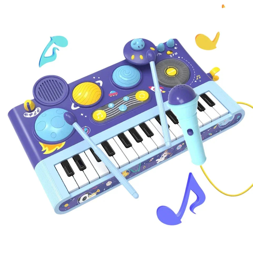 Early Learning Piano Keyboard Toy Infant Toys – Electronic Music Set with Microphone, Lights & Educational Modes for Kids & Toddlers - Jaiman Toys
