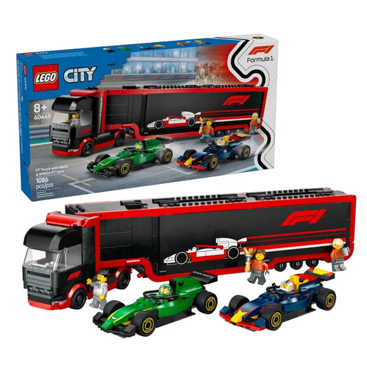 LEGO 60445 Formula 1 transporter with RB20 & AMR24 F1® racing cars