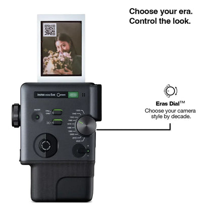 Fujifilm Instax Mini Evo Hybrid Camera Premium Edition – Instant Film Camera with 20 Instax Mini Film Shots & 100 Creative Effects | Hybrid Digital + Instant Prints