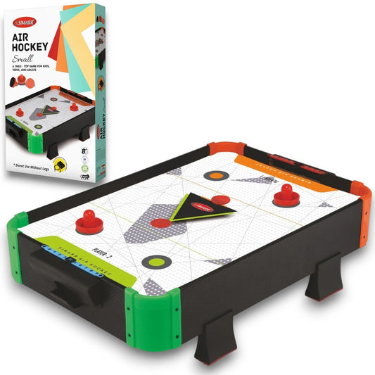 Simarr Air Hockey Small Table Game – Compact Electric Air Hockey Board with Pucks & Paddles for Kids and Family