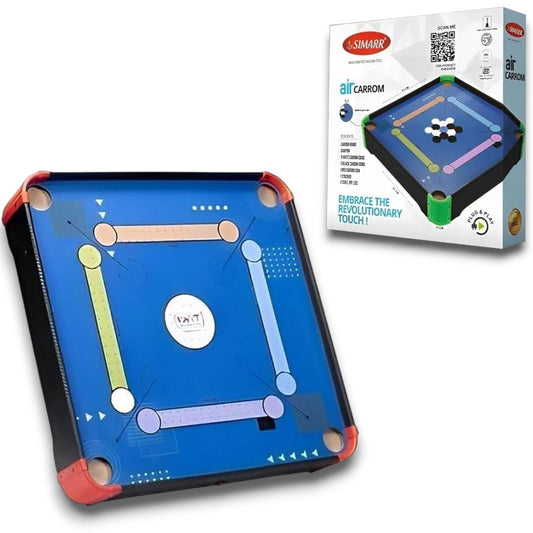 Simarr Air Carrom Table Game – Electric Air Powered Carrom Board with Coins & Striker | Indoor Family Game
