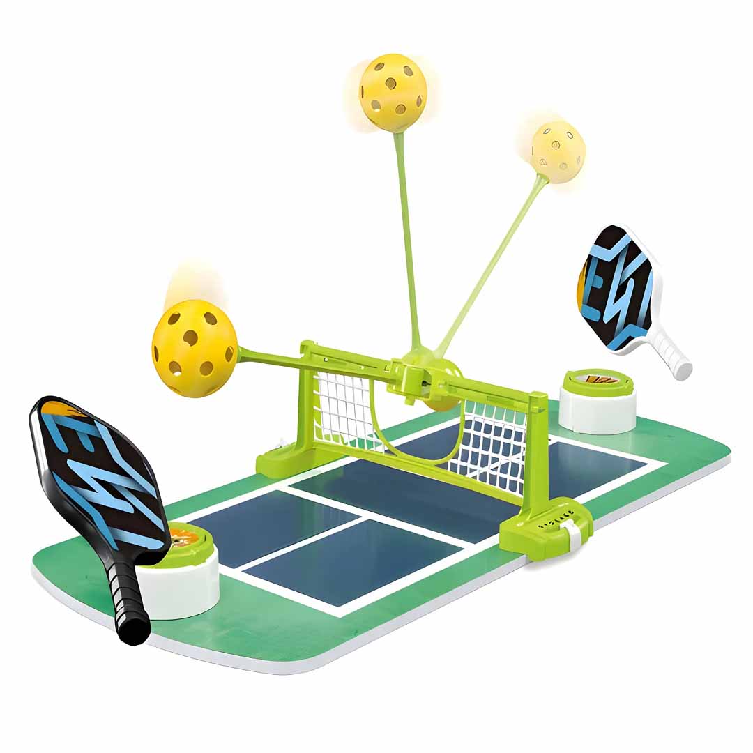 SIMARR Tabletop Pickleball Game Set for Kids – Mini Indoor Paddle Ball Game with Net & Paddles | Family Sports Toy
