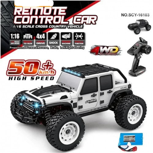 SUCHIYU  RC Model 1:16 – 16103 MAX RC Car 4WD Off-Road | 70km/h Brushless High-Speed Racing Vehicle with Lights