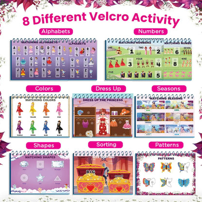 My Preschool Princess Book – Educational Velcro Activity Learning Set for Kids (Age 2–5)