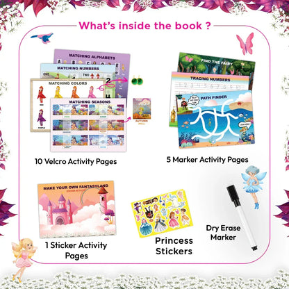 My Preschool Princess Book – Educational Velcro Activity Learning Set for Kids (Age 2–5)