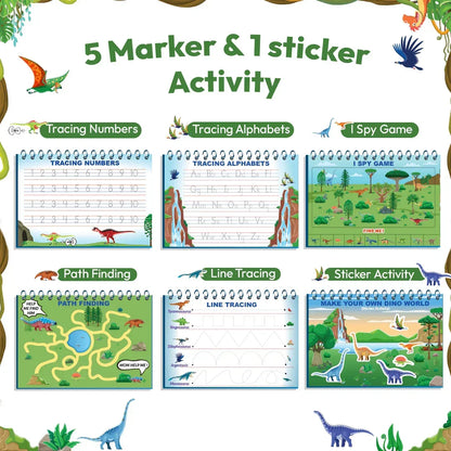 My Preschool Dino Book – Educational Velcro Activity Learning Set for Toddlers (Age 1–4)