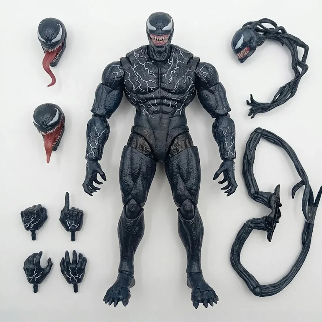 Marvel Venom: Let There Be Carnage Venom Action Figure 7 Inch – Movie Collectible with Interchangeable Heads, Hands & Symbiote Accessories