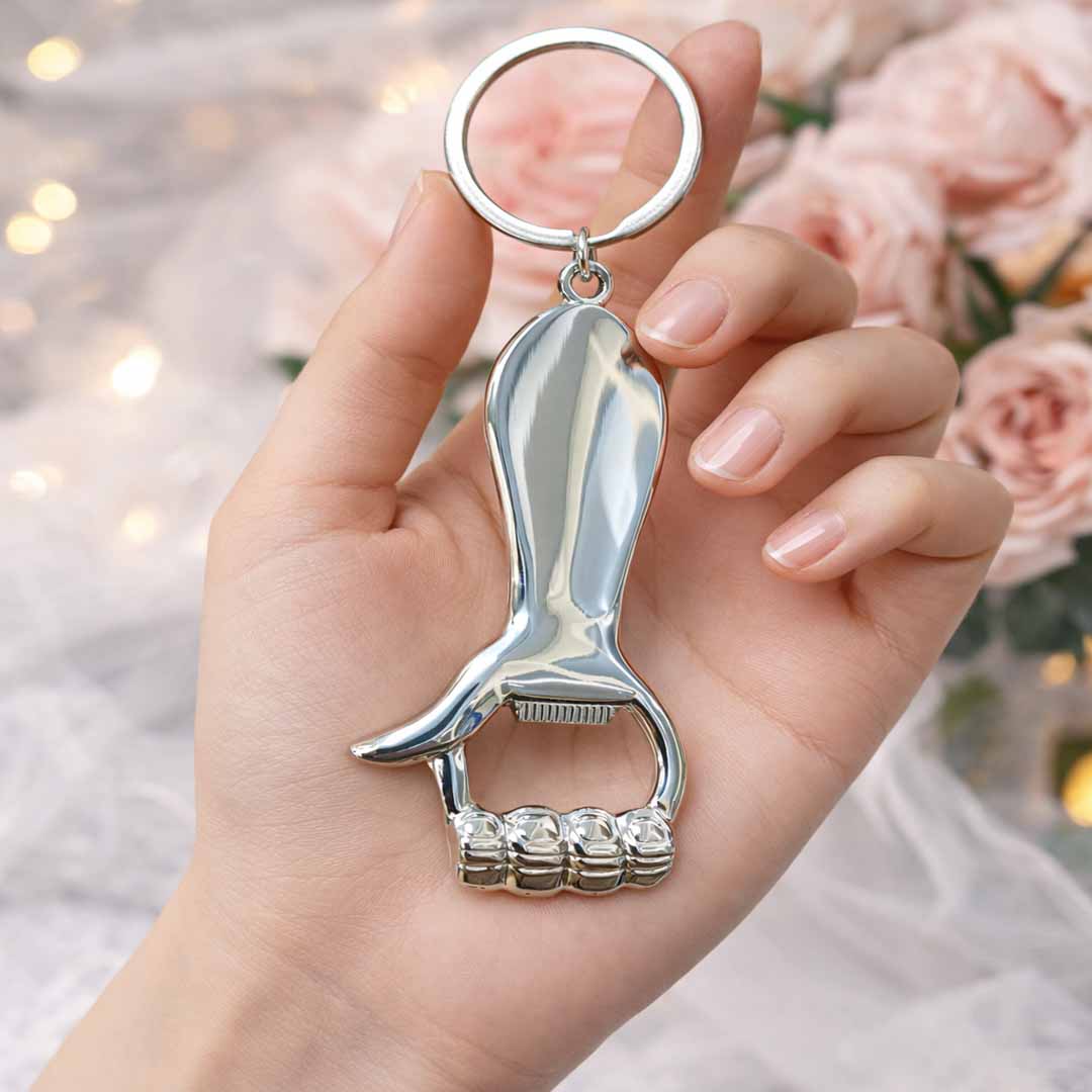 Hand Metal Bottle Opener Keychain – Stylish Heel Keyring for Women