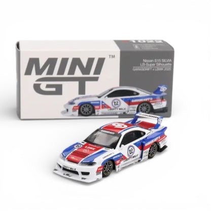 MINI GT 1:64 Nissan S15 Silvia LB-Super Silhouette + Lamborghini LB-Silhouette WORKS Murciélago GT EVO – Duo Diecast Model Collection