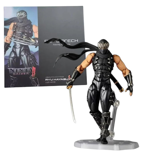 Amazing Yamaguchi Revoltech Ninja Gaiden II Ryu Hayabusa Action Figure 6 Inch – Fully Articulated Ninja Collectible with Weapons & Accessories