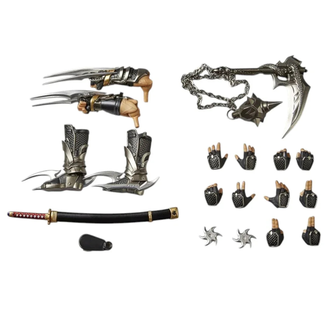 Amazing Yamaguchi Revoltech Ninja Gaiden II Ryu Hayabusa Action Figure 6 Inch – Fully Articulated Ninja Collectible with Weapons & Accessories