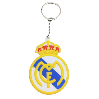 Real Madrid CF Logo Rubber Keychain – Football Club Keyring for Fans