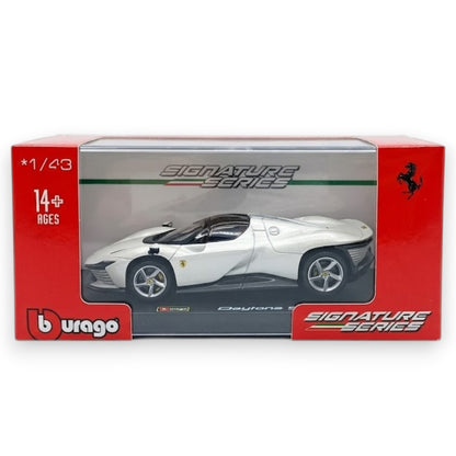 Bburago 1:43 Ferrari Daytona SP3 Diecast Model Car – Collectible Scale Car with Display Base