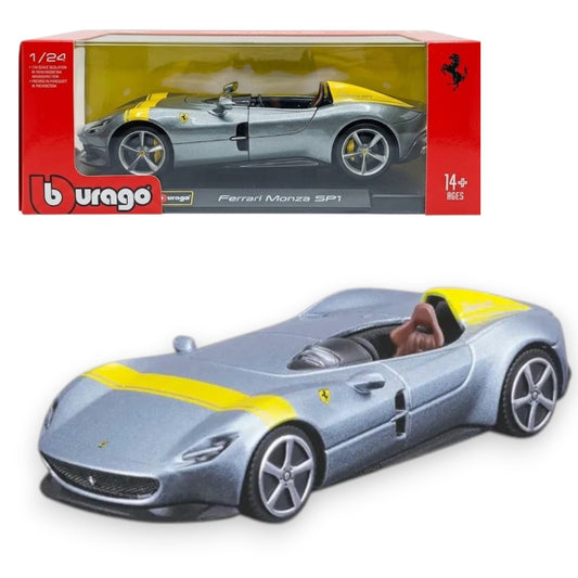 Bburago 1:24 Ferrari Monza SP1 Diecast Model Car – Ferrari Signature Series Collectible with Display Base