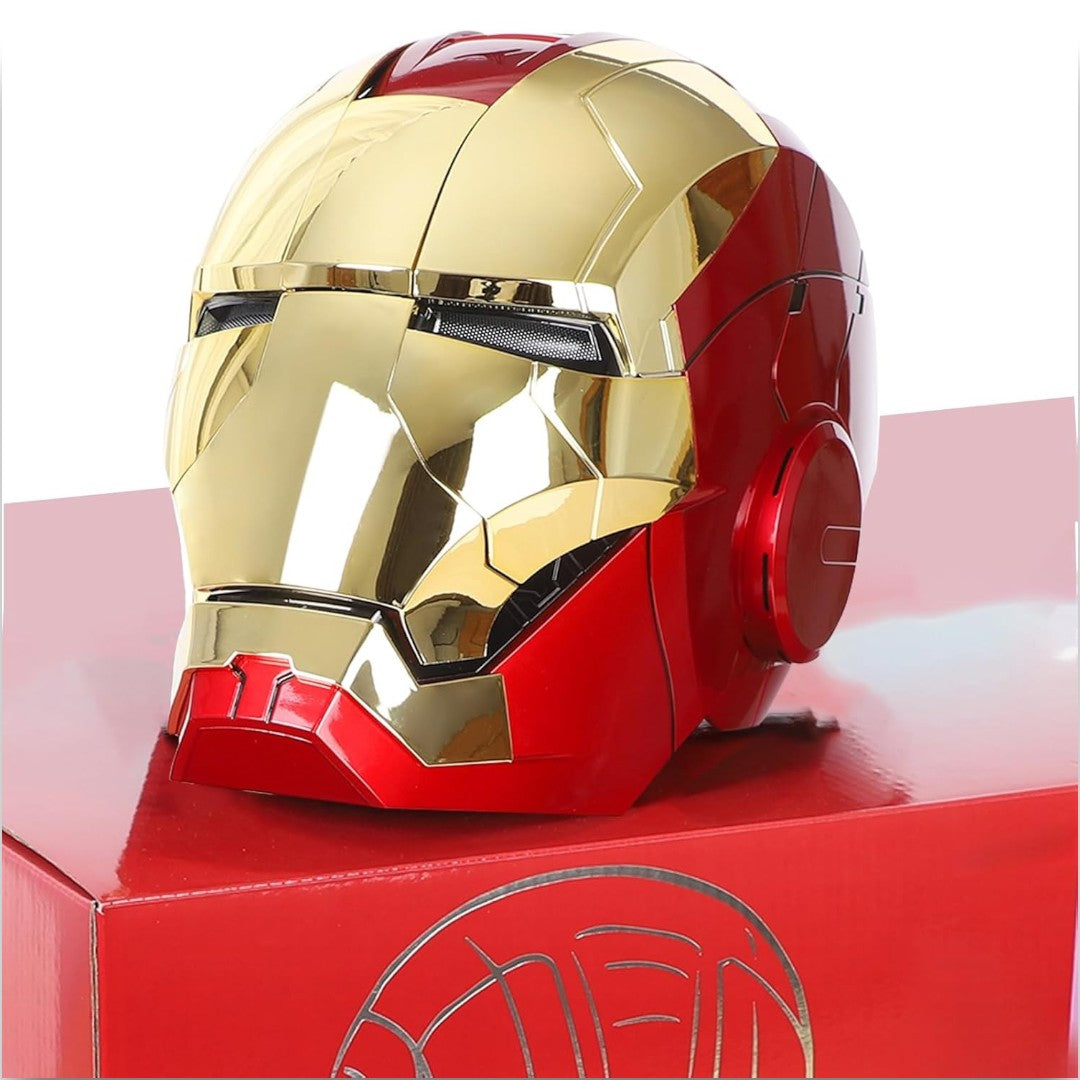 Iron-Man MK5 Wearable Electronic Helmet 24" Inch – LED Light-Up Eyes with Voice & Remote Control | Collectible Superhero Helmet for Kids/ Adults