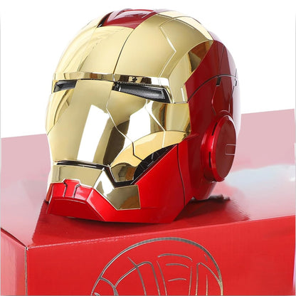 Iron-Man MK5 Wearable Electronic Helmet 24" Inch – LED Light-Up Eyes with Voice & Remote Control | Collectible Superhero Helmet for Kids/ Adults