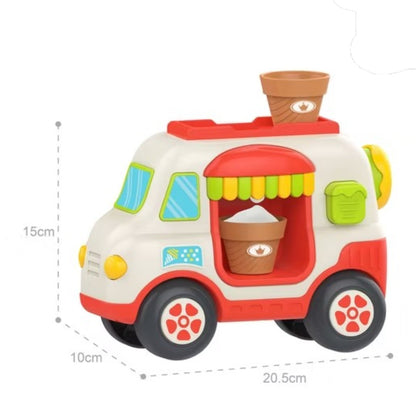Huanger Ice Cream Truck Toy for Kids – Interactive Musical Ice Cream Van with Lights & Sounds (12+ Months)