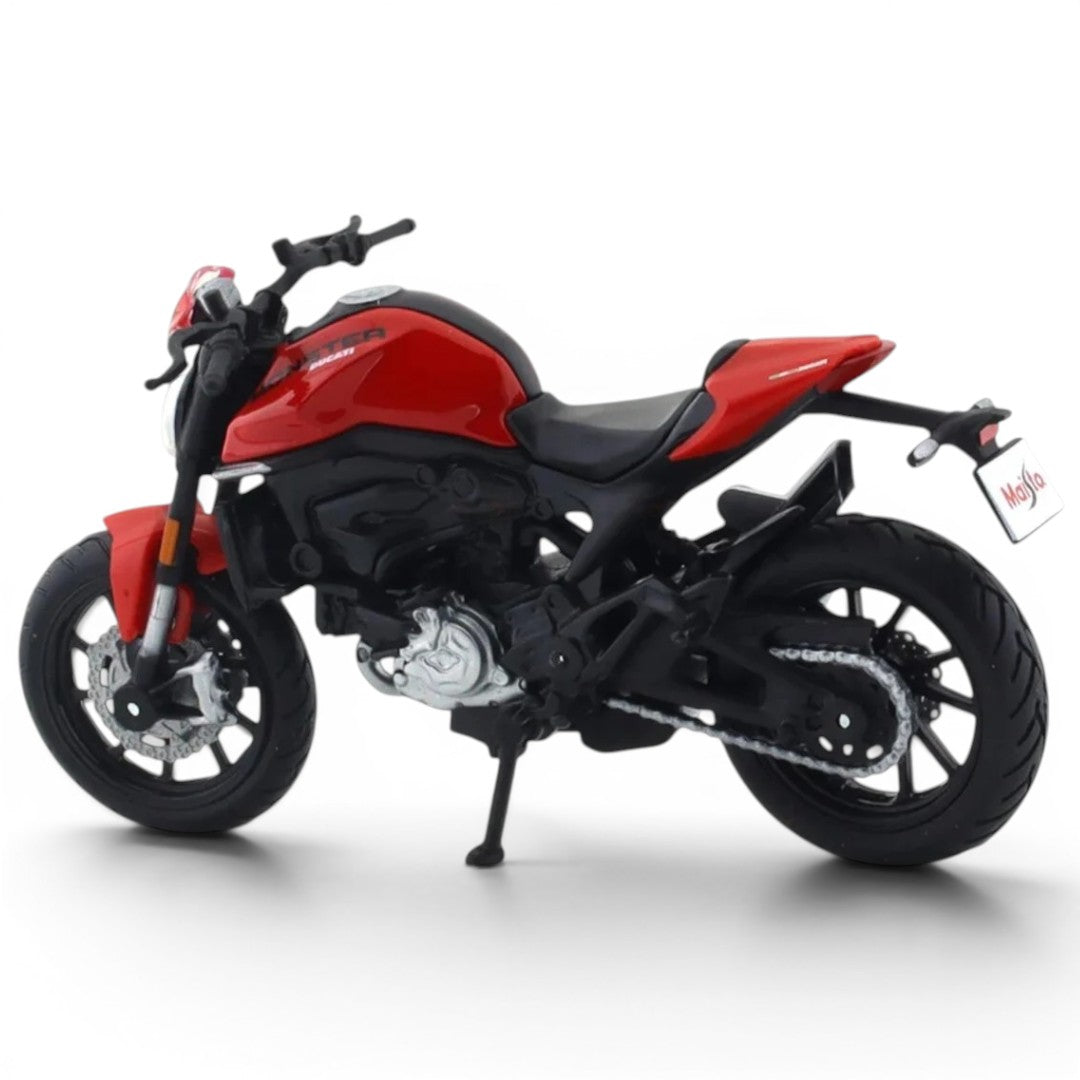 Maisto 1:18 Ducati Monster+ Die-Cast Motorcycle Model | Ducati Monster Plus Red Collectible Bike