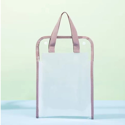 Transparent A4 Document Storage Bag with Handle – Clear File Organizer with 13 Layer Folder for School & Office