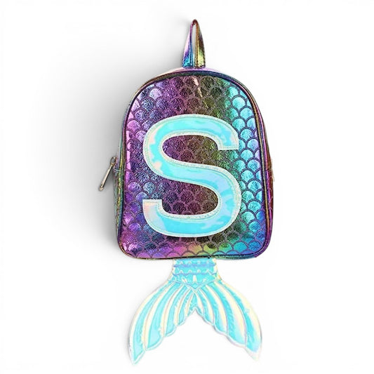 Mermaid Sequin Kids Backpack – Rainbow Scale School Bag with Mermaid Tail Design for Girls (30 cm)