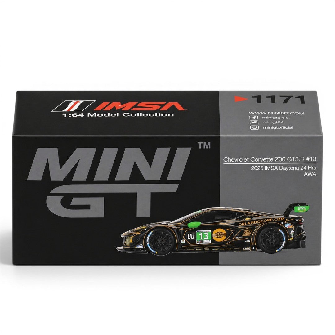 Mini GT 1:64 Chevrolet Corvette Z06 GT3.R #13 – 2025 IMSA Daytona