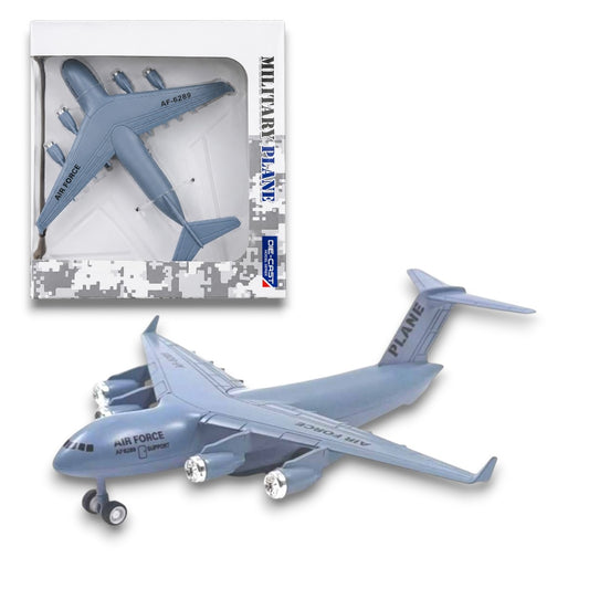 Military Plane 1:500 Scale Die-Cast Aircraft Toy | Air Force Cargo Airplane Model with Rolling Wheels | Collectible Toy Plane for Kids