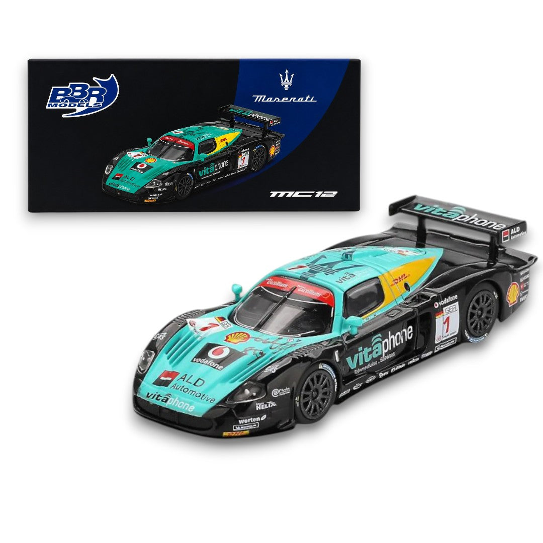 BBR Models Maserati MC12 #1 Vitaphone Racing Team 2008 Spa 24 Hours Winner | 1:64 Die-Cast Collectible Model Car