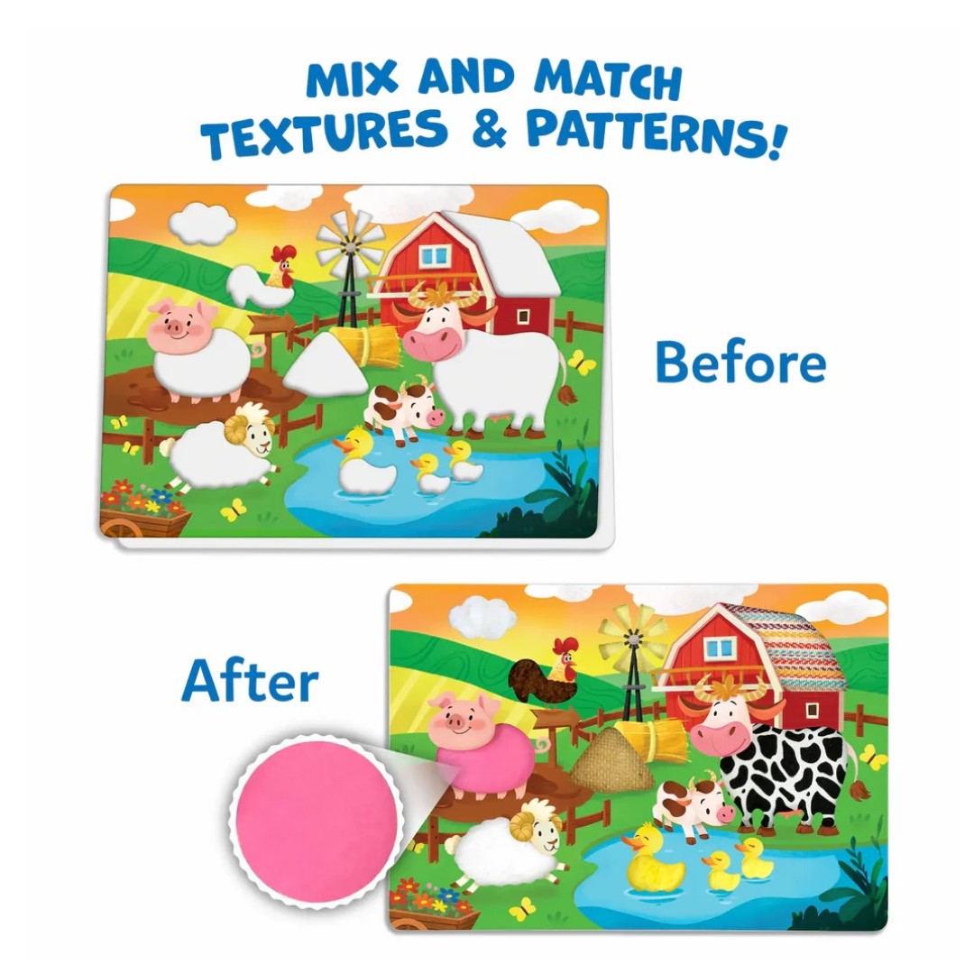 Skillmatics FAB TABS! Amazing Animals | Tactile & Sensory Fabric Art Craft Kit for Kids