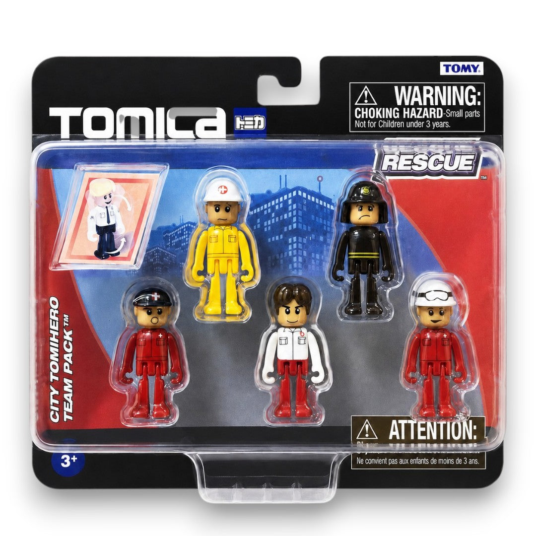 Tomica Rescue City Team Figure Pack | Mini Rescue Personnel Toy Set for Kids & Collectors